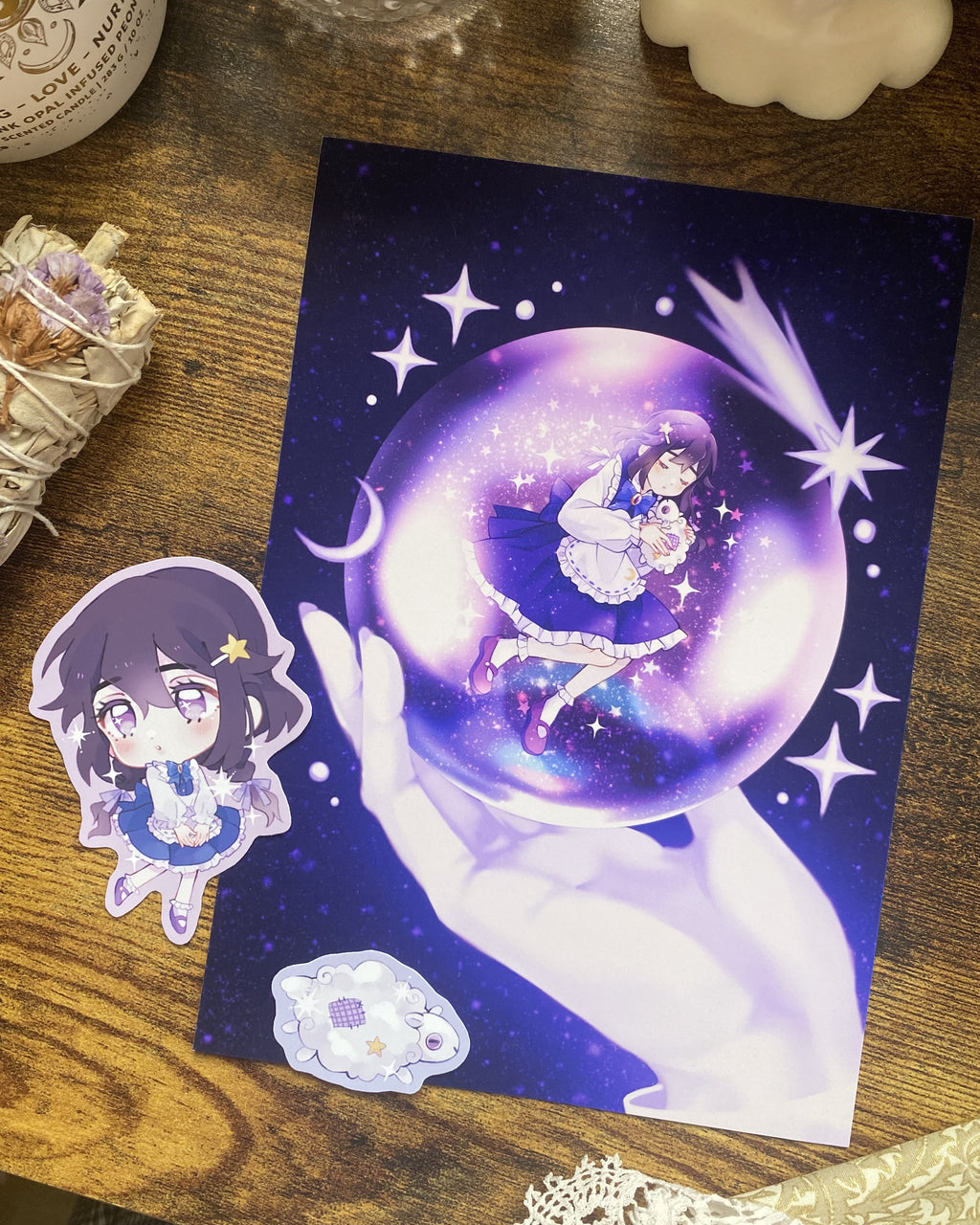 Alchemist's Midnight Fortune ~ OC Print and Sticker Set