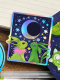 Alien Eeveelutions ~ Shiny Espeon and Jolteon Holographic Sticker